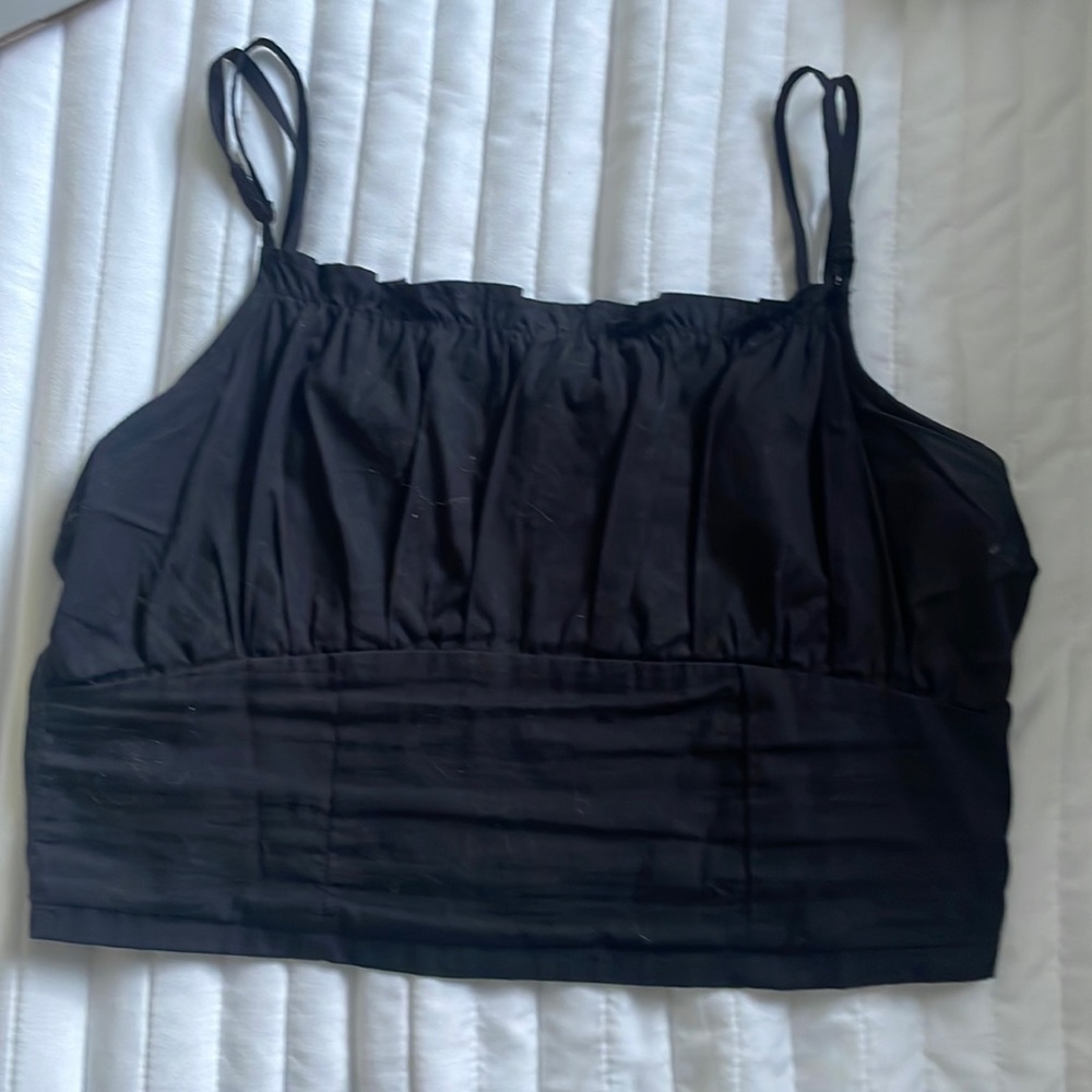 ZARA black crop top Y2K
